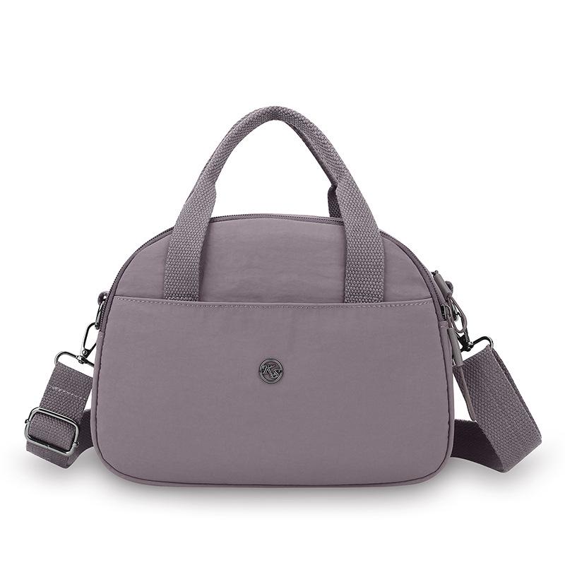 

Женская нейлоновая сумка через плечо, маленькая квадратная сумка, однотонная сумка серый