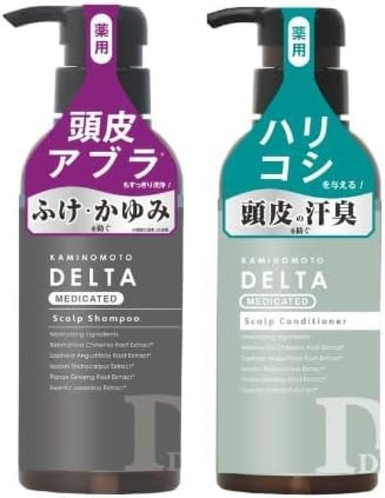 

Kaminomoto Delta Лечебный шампунь и кондиционер по 300 мл каждый Шампунь для кожи головы Мужской Женский Квазилекарственное средство