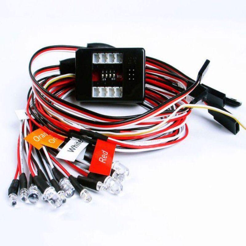 12 Light RC Car Truck 1/10 LED lighting Kit BRAKE HEADLIGHT SIGNAL Fit 2.4ghz PPM FM