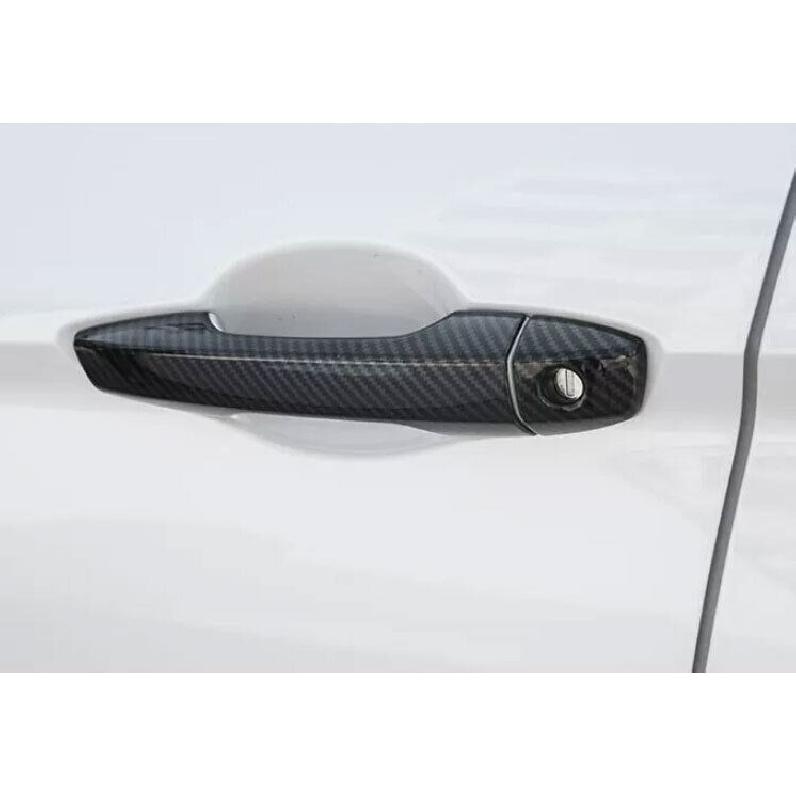 Carbon Fiber Exterior Side Door Handle Cover For Mitsubishi Eclipse Cross 18-23