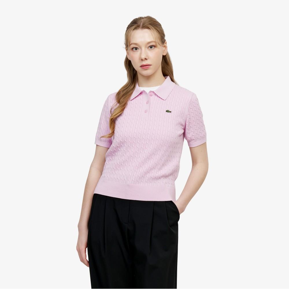 [Lacoste] Женский вязаный поло-свитер PF607E-56GZ4H 34