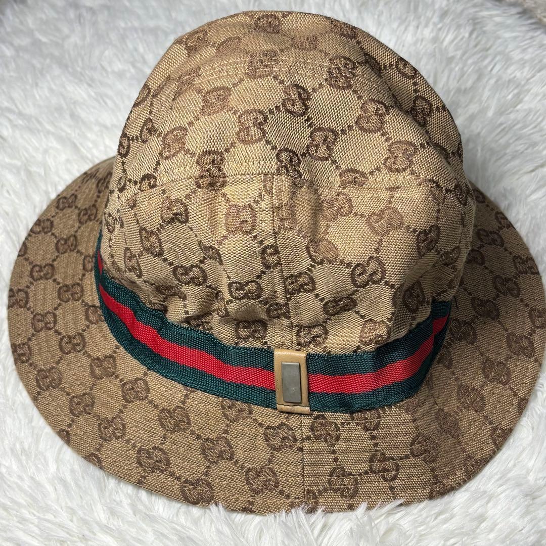 Used Gucci GG pattern bucket hat
