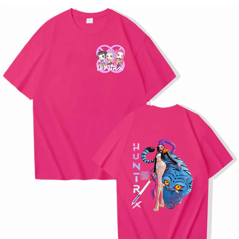 15 Colors K-Pop Demon Hunters T-Shirts Demonic Emblem Tee Shirt for Men Y2K Funny Plus Size Short Sleeve Clothes