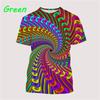 Geometric Dizziness Pattern 3D Printed T-shirt for Summer Fashion Trend Short Sleeved Top Men's Psychedelic Casual Round Neck Streetwear