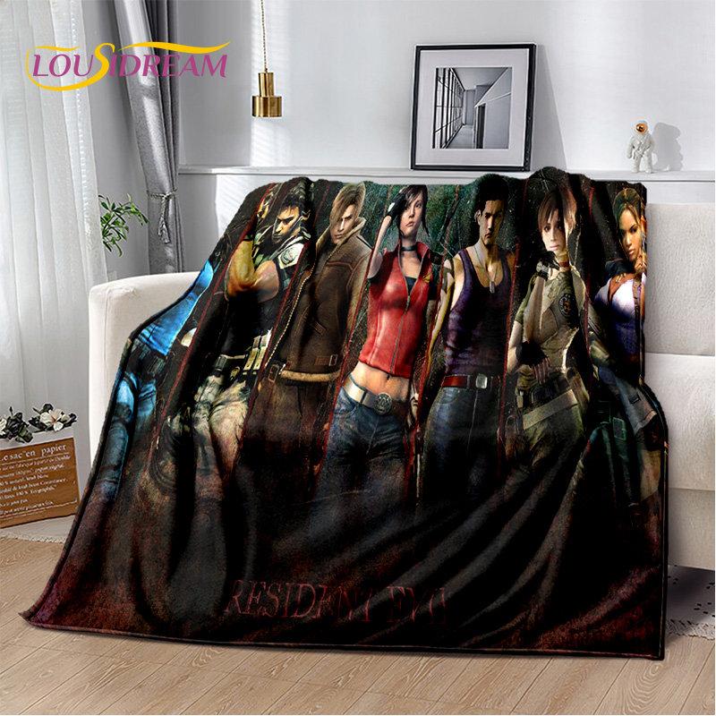 R-Resident Evil Game Gamer Soft Plush Blanket,Flannel Blanket Throw Blanket for Living Room Bedroom Bed Sofa Picnic Office Cover