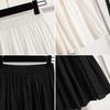 Gonna a ruota Vita alta Casual Snellente Gonna a strati Vestito versatile di media lunghezza Giovanile Donna Nuovi Arrivi Abbigliamento Dolce Nero Tendenza