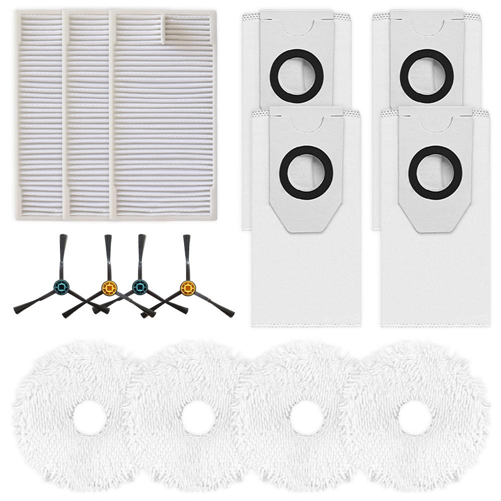 1 Set For Midea V12/ For Eureka J12 For Ultra Filter Mop Cloth Bag Side Brushes Kits Vacuum Cleaner Accessories Spare To Replace