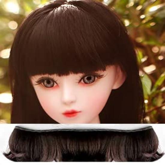 CMD Doll Wig for 13, 16, and 14 Scale Dolls, OB, SD, and BJD, Straight, Short, and Long Hair, DIY Costume Wig (7 Bang Colors)