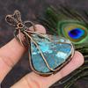 Tibetan Turquoise Handmade Copper Wire Wrap Jewelry Pendant 2.96 v7v04