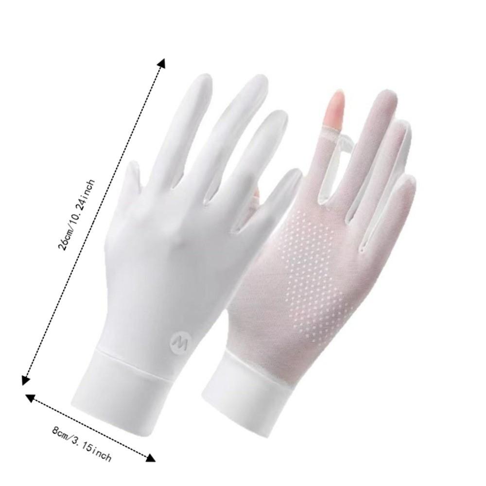 Non-Slip Sun Protection Gloves Quick-Dry Ice Silk Gloves Stretchy UV Protection Gloves Summer