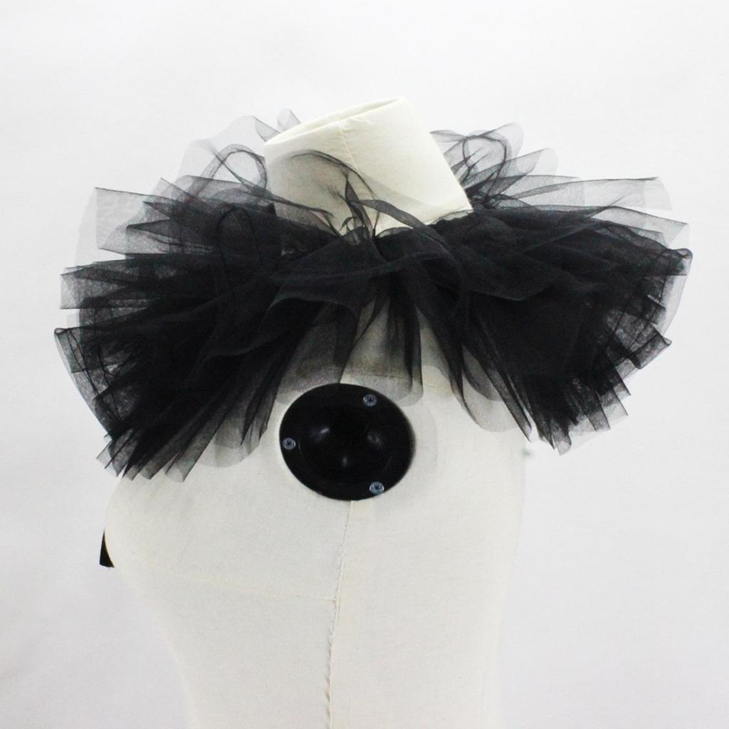 Girls Ladies Victorian Renaissance Detachable Ruffled Lace Jabot Neck Collar Stage Party Steampunk Costume Accessory