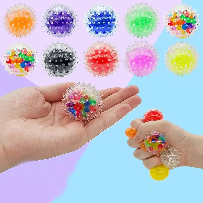 5/10/20Pcs 3.5cm Squeeze Ball Grape Ball Stress Relief Fidget Sensory Toy Kids Boy Girl Birthday Party Favors Pinata Filler Gift