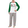 Christmas Parent-child Outfit Letter Print Long-sleeved Trousers Pajamas Set Striped Color Matching Home Clothes