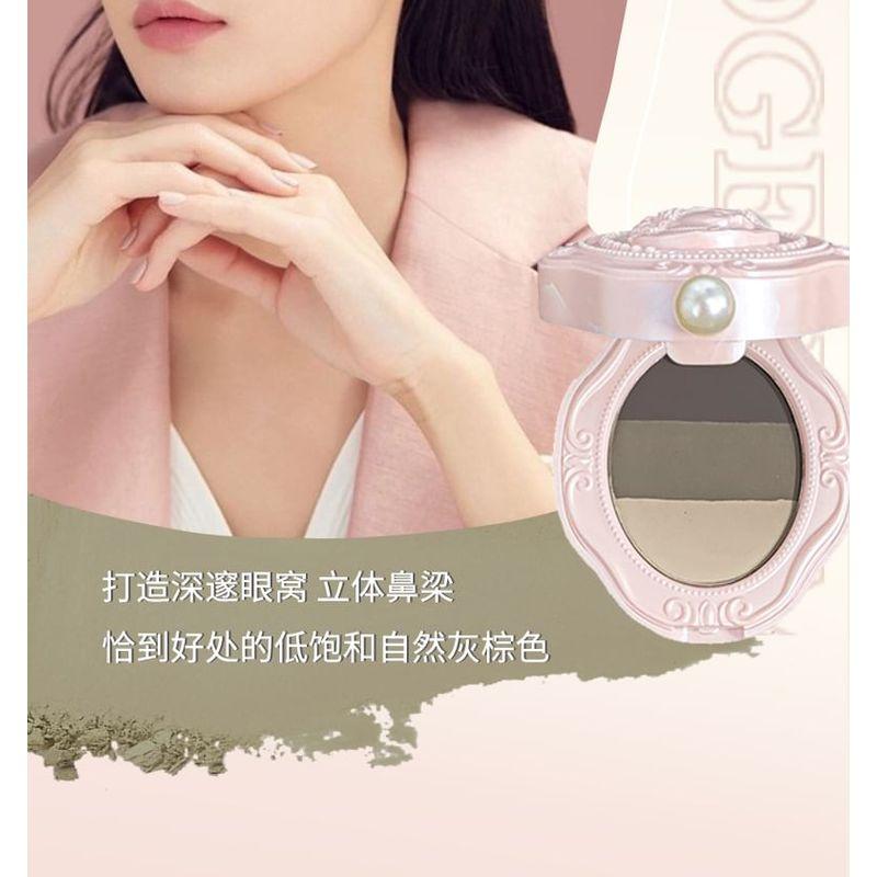 COLORROSE - Western Antique Embossed Tri-Color Eyebrow Powder