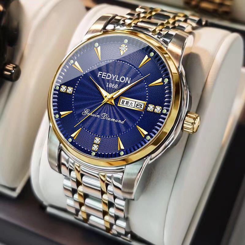 Men'S Watch Men'S Famous Watch Quartz Men'S Watch Student Luminous Steel Belt Waterproof Fully Automatic Non Mechanical WatchWedding Jewelry