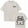 Gewaschenes Vintage Domo Kun Lustiges Meme T-Shirt Herren Damen Japanischer Modetrend T-Shirt Herren Baumwolle Übergroße T-Shirts Streetwear