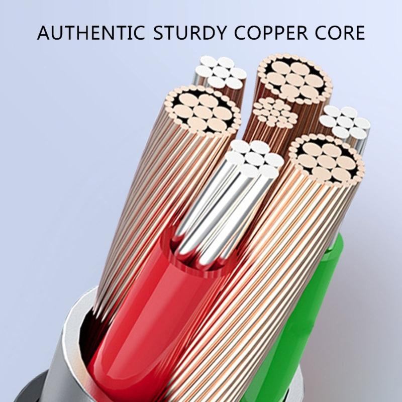 Double Retractables Spring Charging Cable MicroUSB & Type C Cable for MicroUSB and Type C Devices, 66W Fast Charging