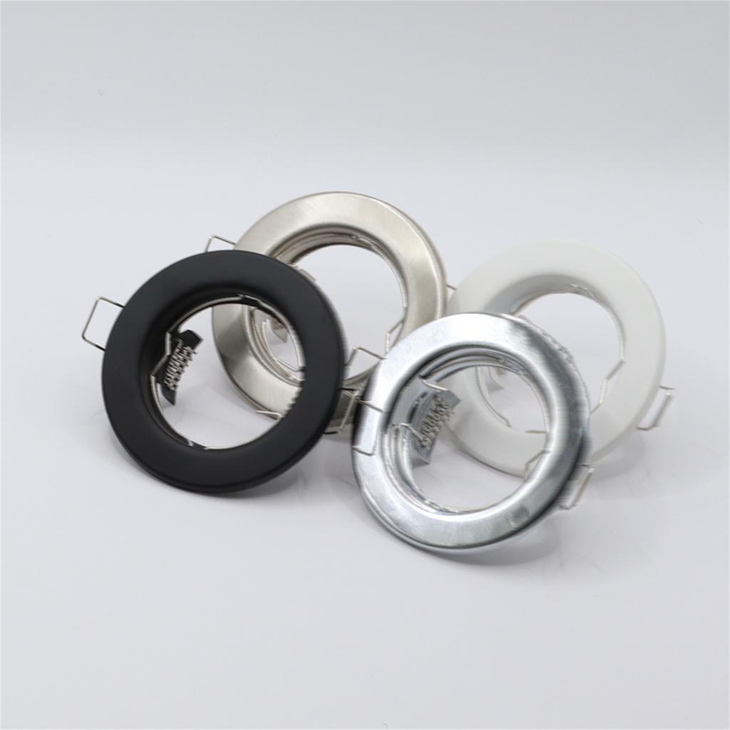 6 Pcs LED Downlight Recessed Mount Frame with GU10 Lamp Holder Base Kitchen Ceiling Spot Lighting Bracket Fittings Cutout 60mm