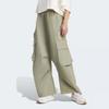 Womens City Tech Parachute Cargo Pants Loose Fit Woven Strap Beige