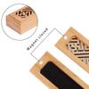 Horizontal Incense Burner, Incense Stick Burner, Incense Dishes, Made of Camphor Bamboo with Non-flammable Cotton and Lid, Wooden Incense Burner,