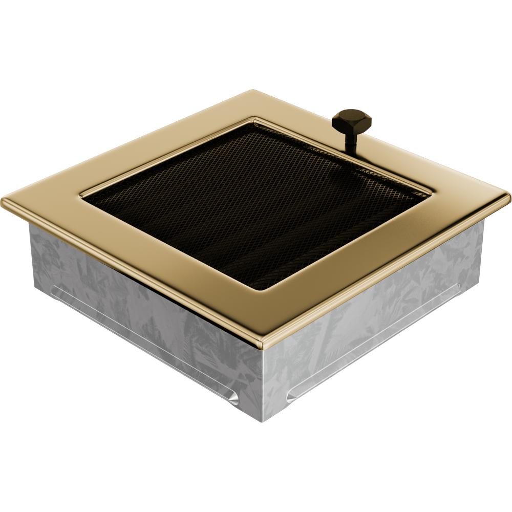 Capac aerisire 17x17 auriu - placat cu jaluzele