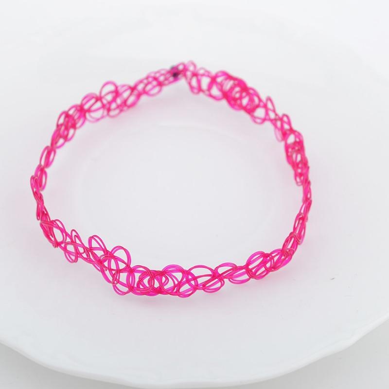 Women Hollow Elastic Mesh Choker Necklace Minimalist Daily Wear Neck Accessory