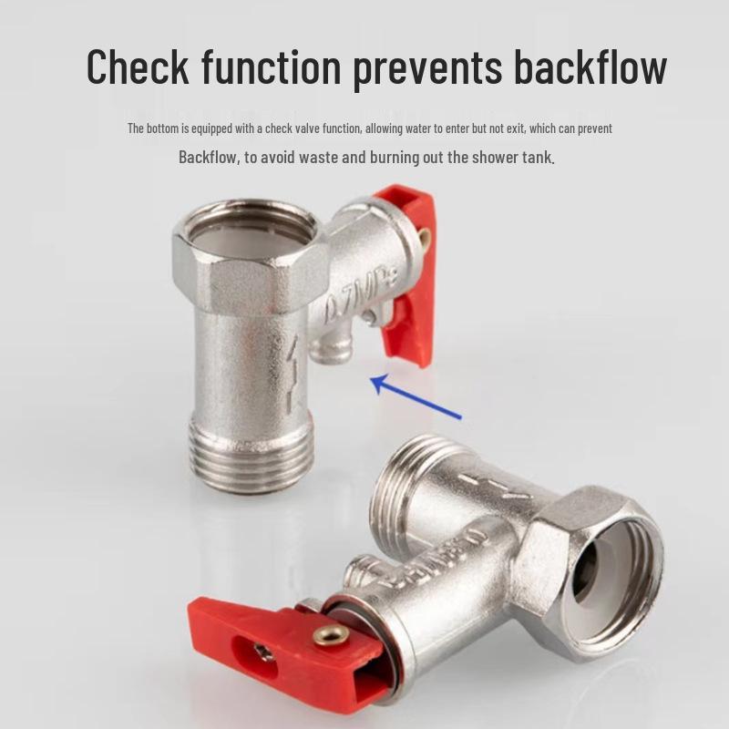 Water Heater Safety & Pressure Relief Valve with Anti-Electric Wall and Mixing Faucet