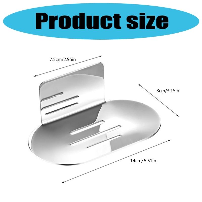 Rusts Proof Stainless Steel Soap Dish Bathroom Organizers Wall Mounted Soap Tray For Shower Countertop Kitchen Storage
