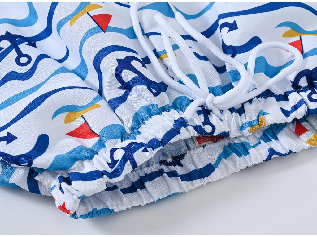 Sommer Kinder Cartoon-Print Badeshorts - Elastischer Bund Strand- & Sportbadehosen