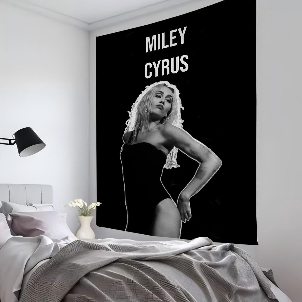 Us Singer Miley Tapestry Room Decor Cyrus Wall Cloth Party Hanging Background Room Decor Baby Room