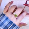 Women's 925 Sterling Silver Ring, Pave Setting Natural Amethyst Crystal Band, Elegant Luxury Jewelry Gift for Daily Wear