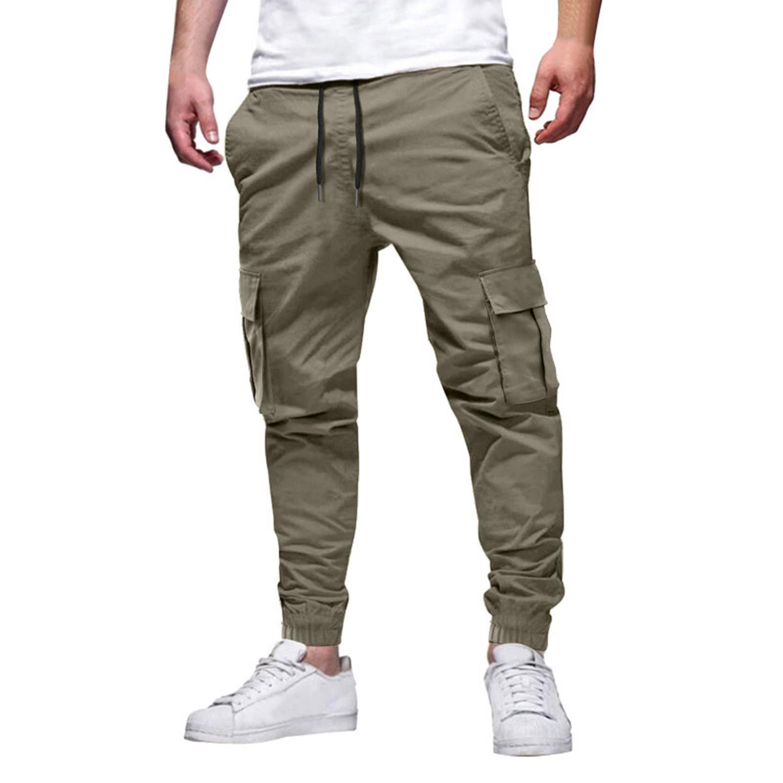 

Men s Outdoor Leisure Loose Multiple Pockets Workwear Sports Trousers L армія зелений колір
