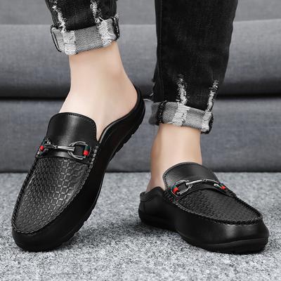 Novas Sandálias de Verão para Homens Marca de Luxo Sapatos Casuais Confortáveis Mocassins de Couro Slip On Sapatos de Caminhada Mocassins de Negócios
