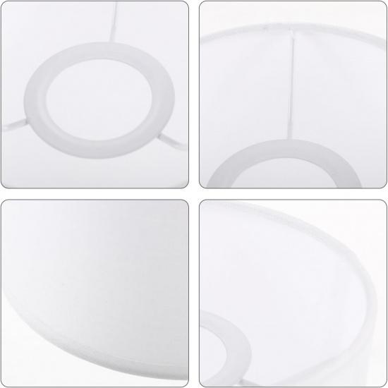 Lamp Shade Round Burlap Lampshade for E27 Bulbs Decorative Lamp Cover for Living Room Bedroom Study