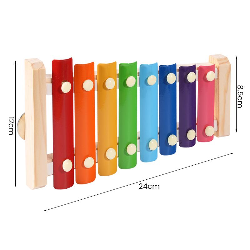 Bird Pets Parrots Toys Parrot Rooster Pecking Xylophone Toy Decor With Sounds Bird Cage Accessories