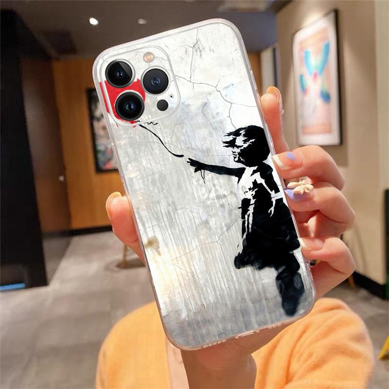 Phone Case For Iphone 17 Pro Max Air 16 15 14 13 Pro Max 15 16 Pro 15Plus Street Art Banksy Graffit