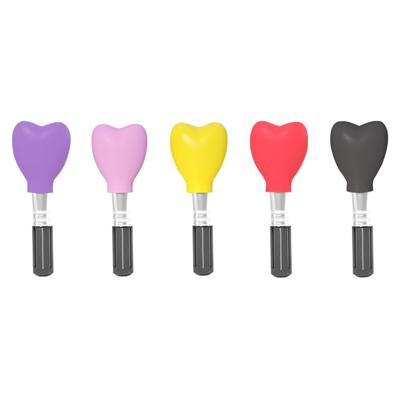 Makeup Brush Covers 6Pcs Eyeshadow Brushes Organizer Protector Cap for Women Outdoor Traveling Portable Heart Shape Supplies