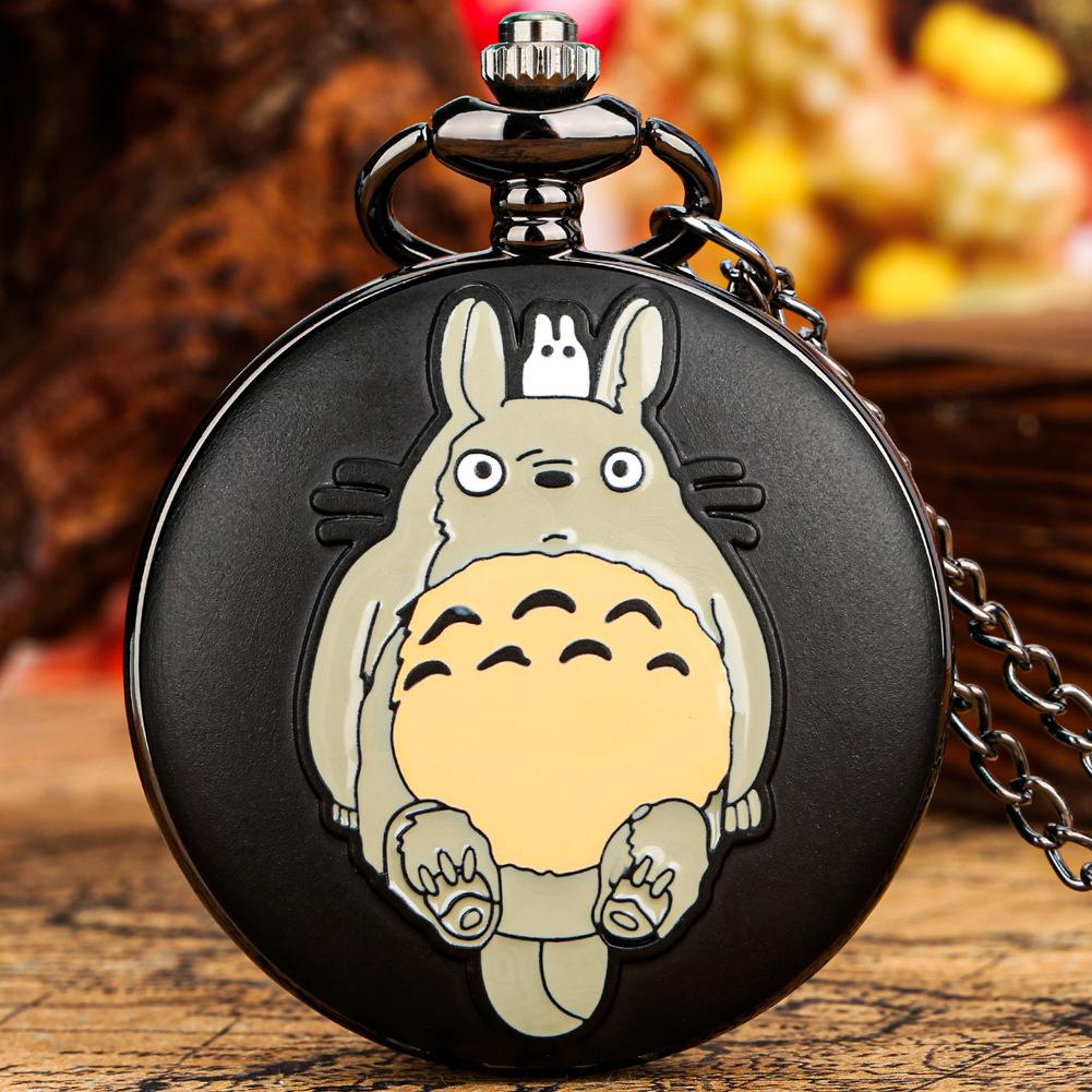 Creative Cute Umbrella Cat Pendant Pocket Watch for Men Women