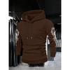 Autumn Winter Trendy Men's Vintage Streetwear Hooded Sweatshirt with Gothic Design, Featuring Demon Wings and Thorns Print on the Back