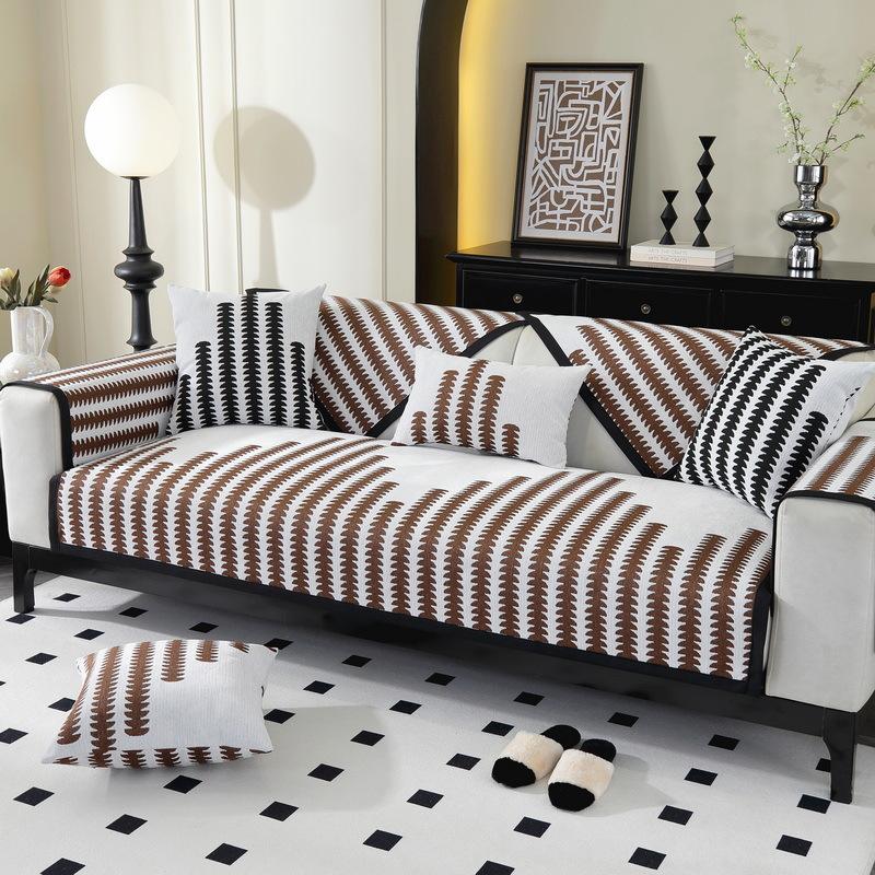 Nordic High Sense Chenille Sofa Cushion Four Seasons Universal Seat Cushions Non-Slip Leather Sofa Cover Cover Cloth