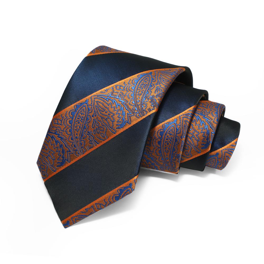 Corbata de Jacquard Rayada para Hombre, Atada a Mano, Poliéster, 8cm, Accesorio Formal de Negocios de Alta Gama