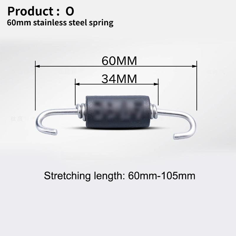 43mm-85mm Stainless Steel Rotatable Motorcycle Exhaust Spring Hooks For Front/Middle Link Pipe Muffler