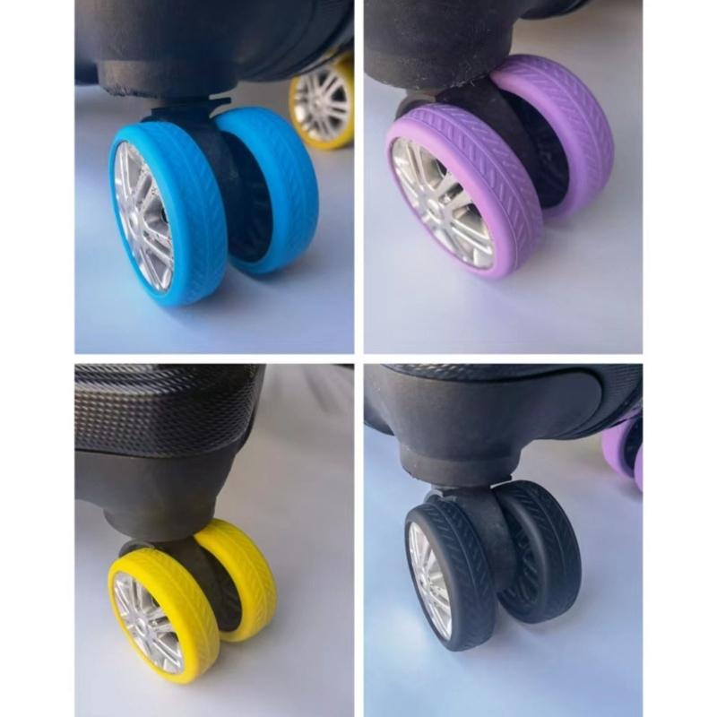 10pcs Silicone Wheel Cover for Luggage Absorb Shocks and Protect Your Suitcase Fashionable Wheel Accessory