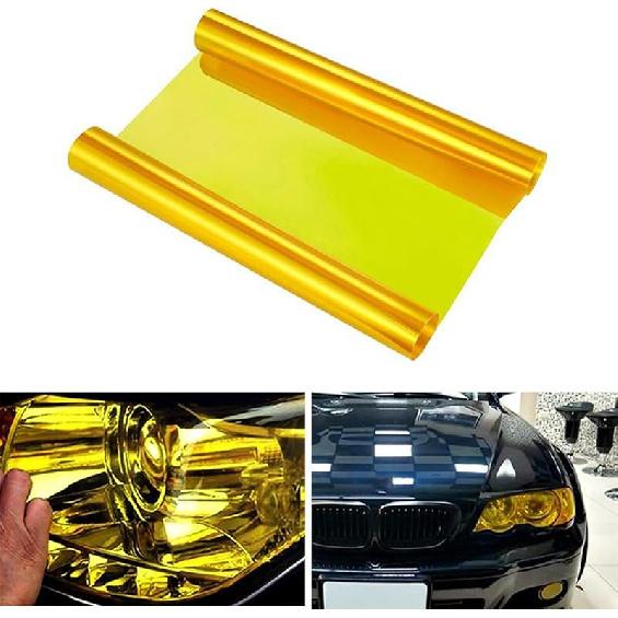 PVC Pink Car Light Film Sticker - Waterproof, Scratch Prevention, High Transparency, 30x200CM 30x100CM
