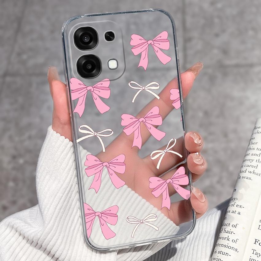 For Oppo A6 Pro A6x A5x K13 Realme 15X C85 V70 V70s CT 7 7T 8 Phone Cases Beautiful Sakura Butterflies Patterns Casing Soft Silicone TPU Clear Housing