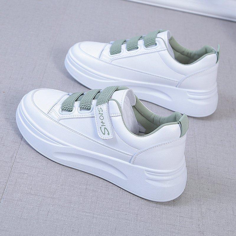 Velcro White Shoes Women  White Sports Shoes Women 'S Shoes Casual Lace -Up Women 'S Shoes Women 'S Vulcanized Shoes Tennis