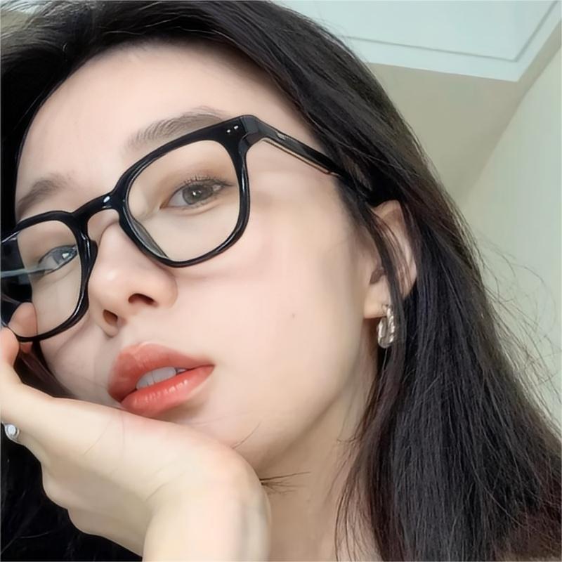 Face Without Makeup Gadget Black Frame Plain Glasses Pure Desire Wind Female Anti Blue Light Glasses