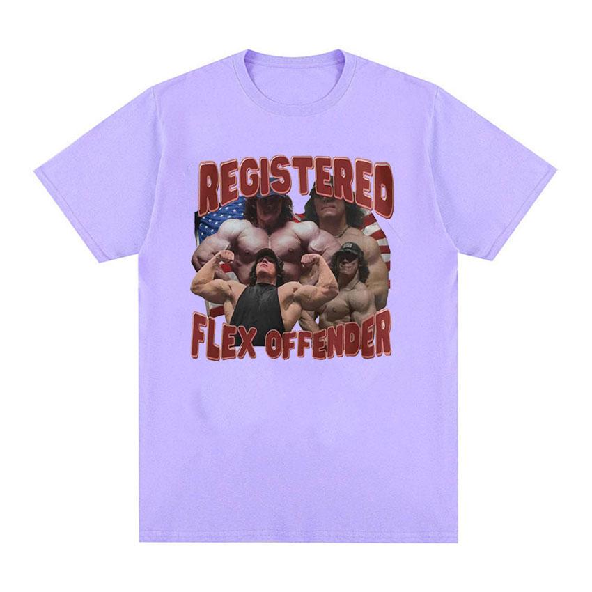 Registrierter Flex-Sünder Retro Grafik T-Shirt Sam Sulek Lustiger Fitnessstudio-Humor Kleidung T-Shirts Unisex O-Ausschnitt Baumwolle Übergroßes T-Shirt