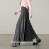 Damen Eleganter Plissierter A-Linien Winter Maxirock