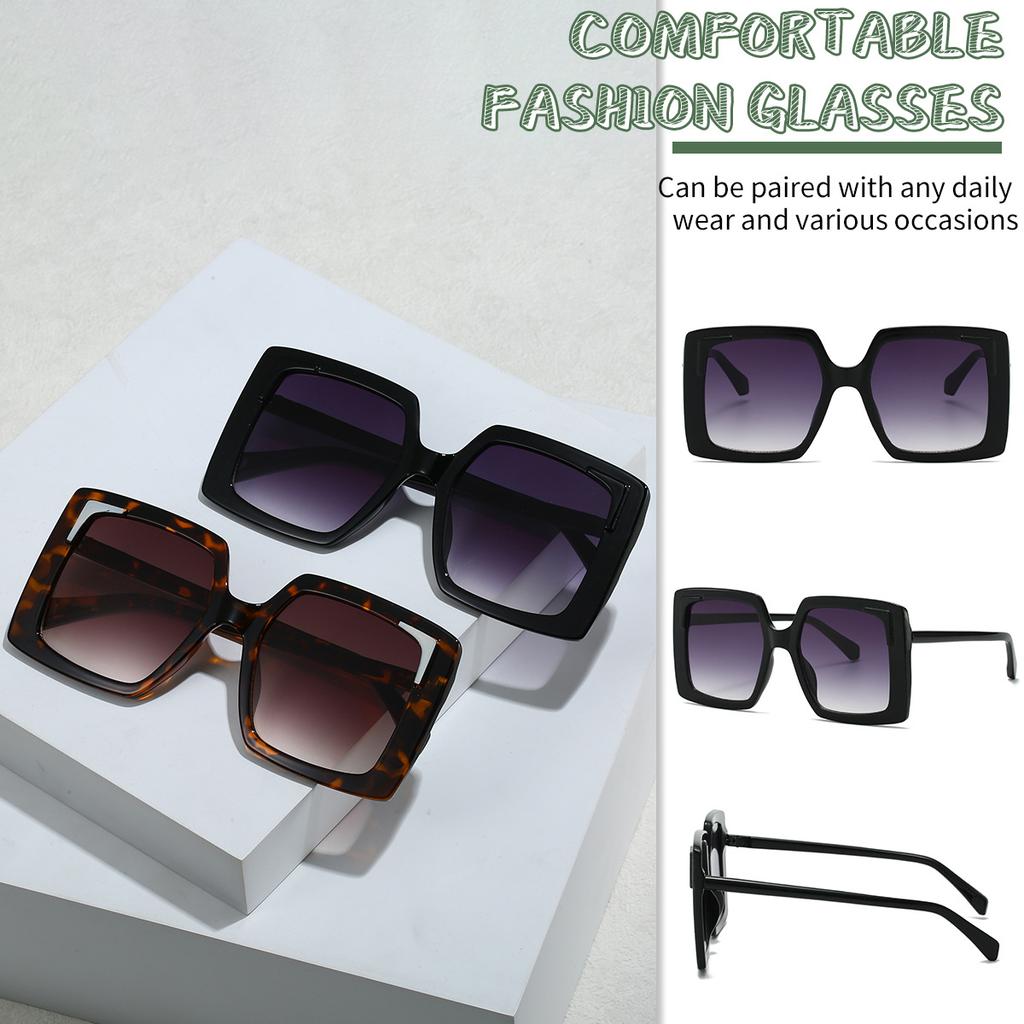 High Quality High End Designer Style Retro Edgy Punk Trendy Oversized Square Shaped Female For Both Male Sun Glasses